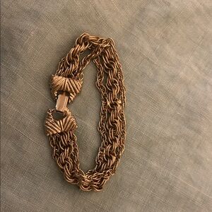Gorgeous Gold Tone Mesh Chain Bracelet